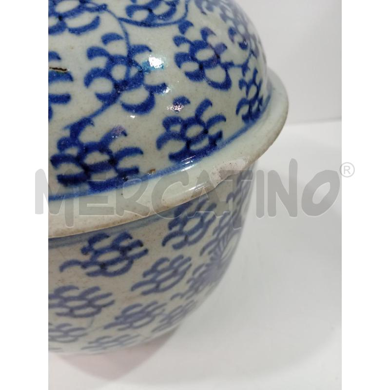 BARATTOLO CINA DECORO BLU NASTRO | Mercatino dell'Usato Torino crocetta 2