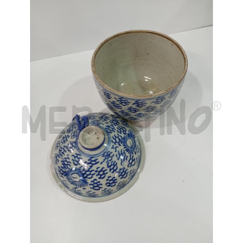 BARATTOLO CINA DECORO BLU NASTRO | Mercatino dell'Usato Torino crocetta 3