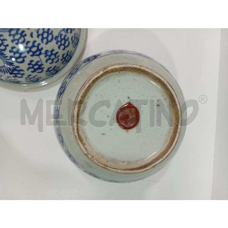 BARATTOLO CINA DECORO BLU NASTRO | Mercatino dell'Usato Torino crocetta 4