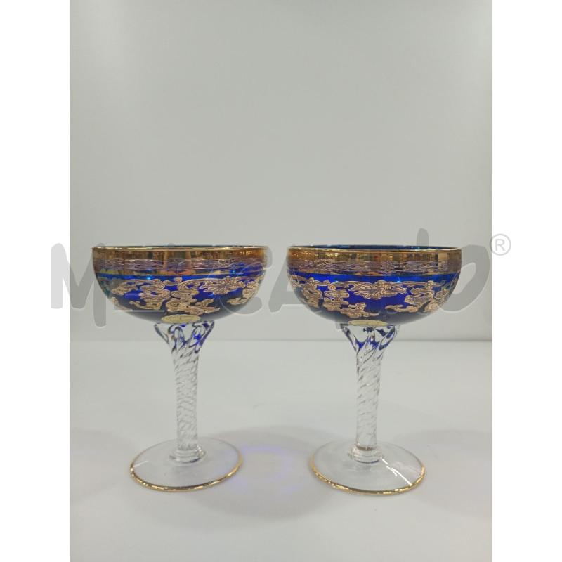 BICCHIERI PZ. CRYSTAL T. MURANO BLU COPPIA | Mercatino dell'Usato Torino crocetta 1