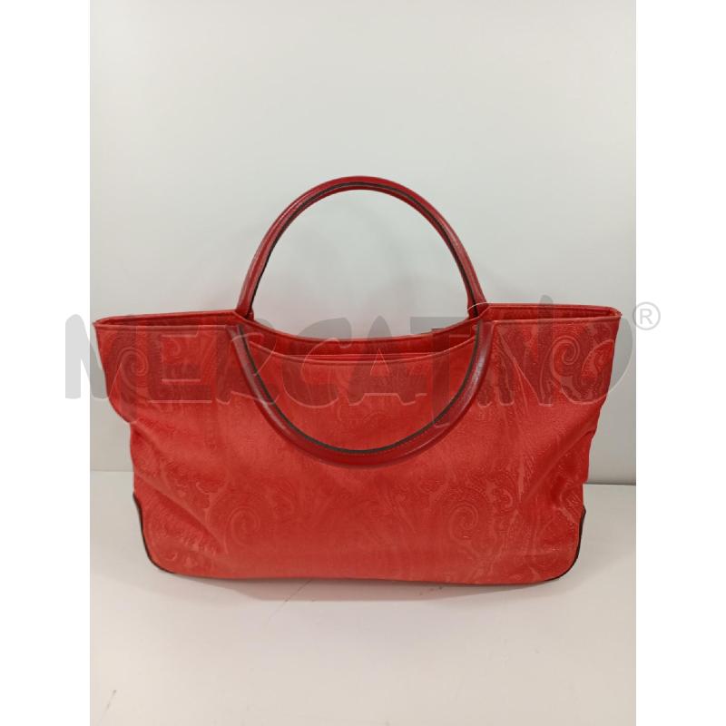 BORSA DONNA ETRO TESSUTO JACQUARD ROSSA | Mercatino dell'Usato Torino crocetta 1