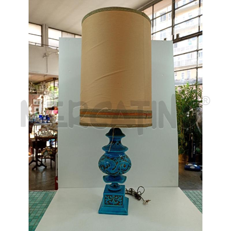 LAMPADA BLU DECORO FIORI | Mercatino dell'Usato Torino crocetta 2