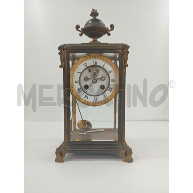 OROLOGIO DA TAVOLO CON PENDOLO QUADRANTE BIANCO | Mercatino dell'Usato Torino crocetta 1