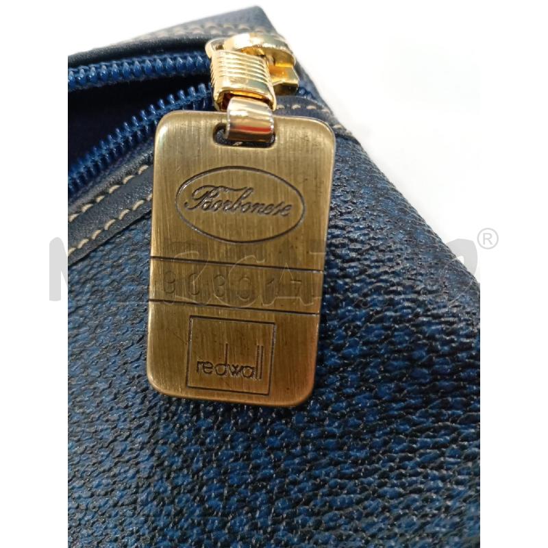 POCHETTE BORBONESE REDWALL BLU IN PELLE  | Mercatino dell'Usato Torino crocetta 2