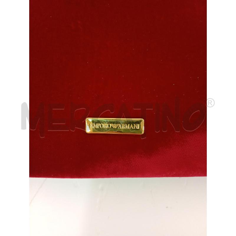 POCHETTE VELLUTO BORDEAUX EMPORIO ARMANI | Mercatino dell'Usato Torino crocetta 2