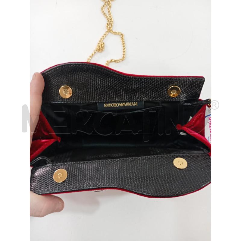 POCHETTE VELLUTO BORDEAUX EMPORIO ARMANI | Mercatino dell'Usato Torino crocetta 3