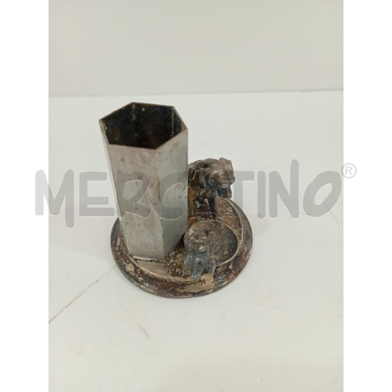 PORTA PENNA CANE METALLO | Mercatino dell'Usato Torino crocetta 2