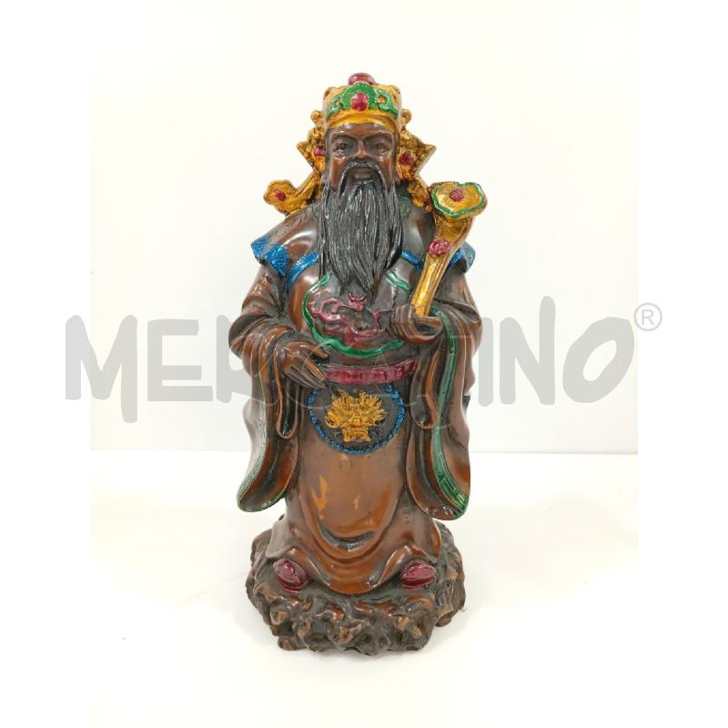 STATUETTA CINA SAPIENZA CAPPELLO DORATO | Mercatino dell'Usato Torino crocetta 1