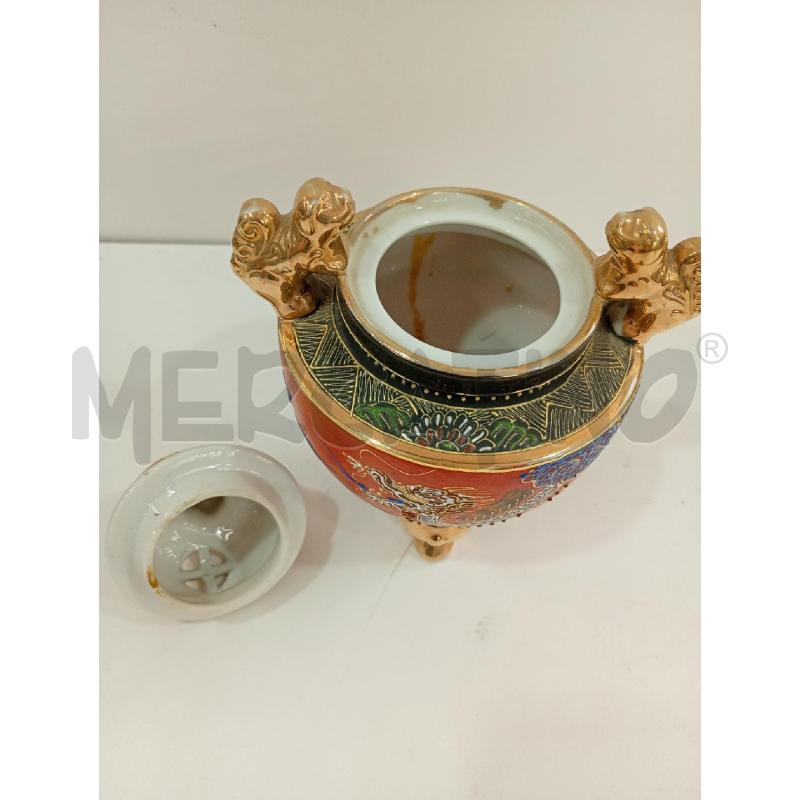 VASO CINESE TREPIEDI ARANCIO | Mercatino dell'Usato Torino crocetta 3