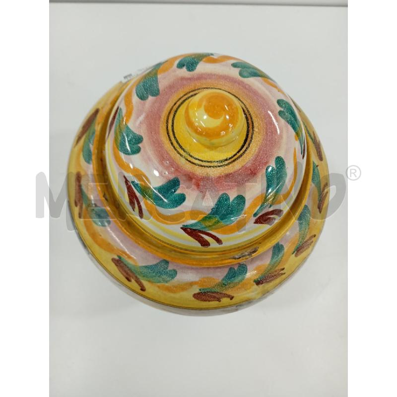 VASO CON COPERCHIO DECORO GIALLO | Mercatino dell'Usato Torino crocetta 4