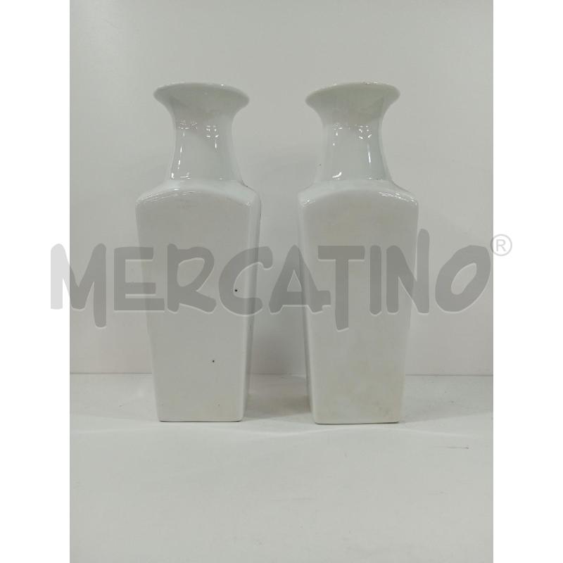 VASO COPPIA BIANCO BASE QUADRATA | Mercatino dell'Usato Torino crocetta 1