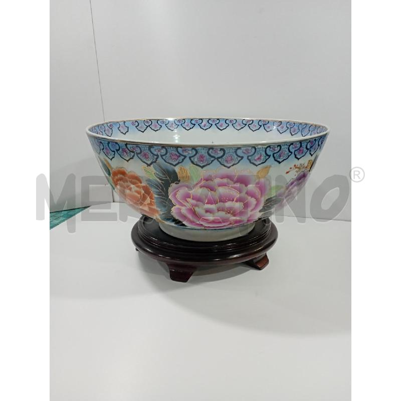 VASO FLOREALE ORIENTALE BASE LEGNO | Mercatino dell'Usato Torino crocetta 1