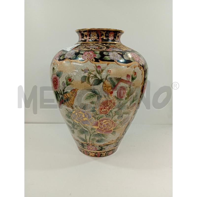 VASO LAMART SATSUMA NERO ORO FIORI | Mercatino dell'Usato Torino crocetta 1