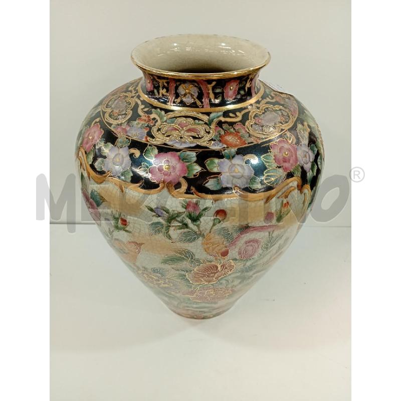 VASO LAMART SATSUMA NERO ORO FIORI | Mercatino dell'Usato Torino crocetta 2