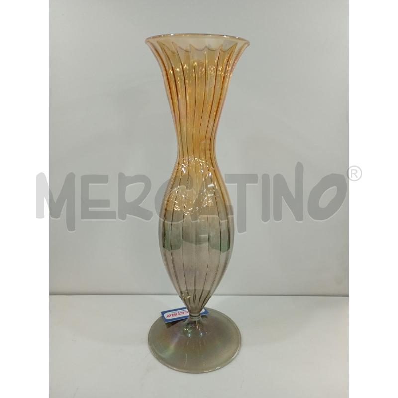 VASO VETRO SOFFIATO IRIDESCENTE | Mercatino dell'Usato Torino crocetta 1