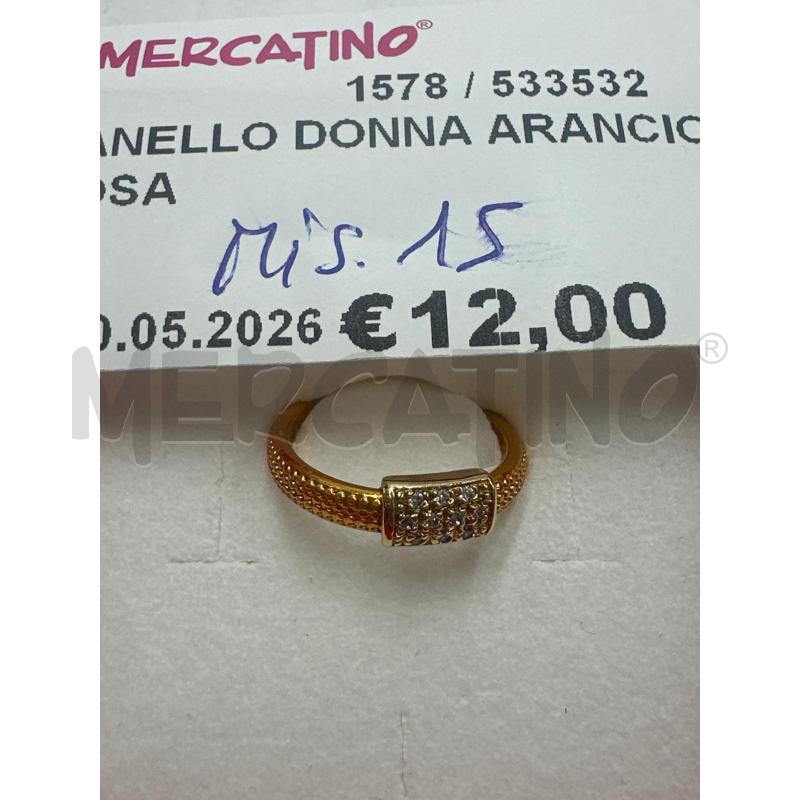 ANELLO DONNA ARANCIO OSA | Mercatino dell'Usato Marsala 1