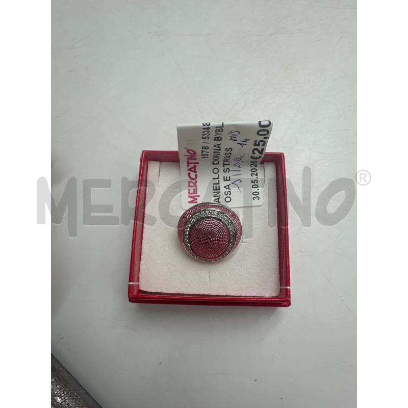 ANELLO DONNA BYBLOS ROSA E STRASS | Mercatino dell'Usato Marsala 1