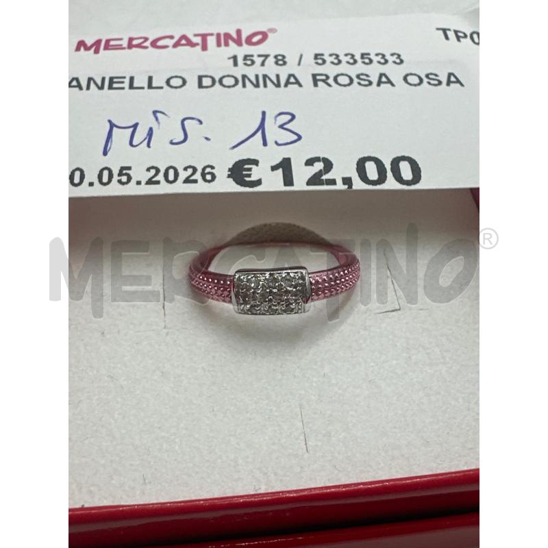 ANELLO DONNA ROSA OSA | Mercatino dell'Usato Marsala 1