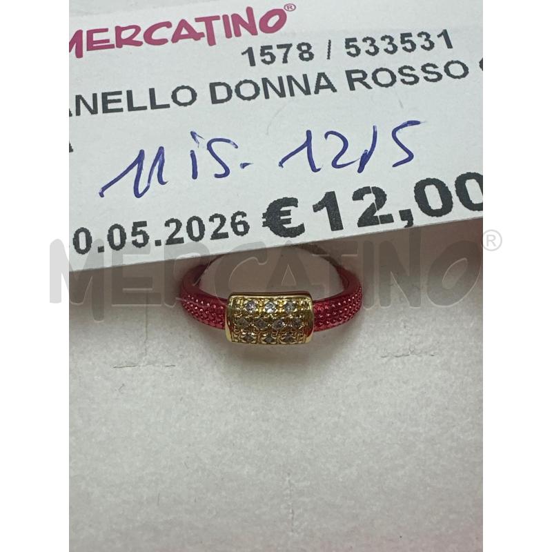 ANELLO DONNA ROSSO OSA  | Mercatino dell'Usato Marsala 1