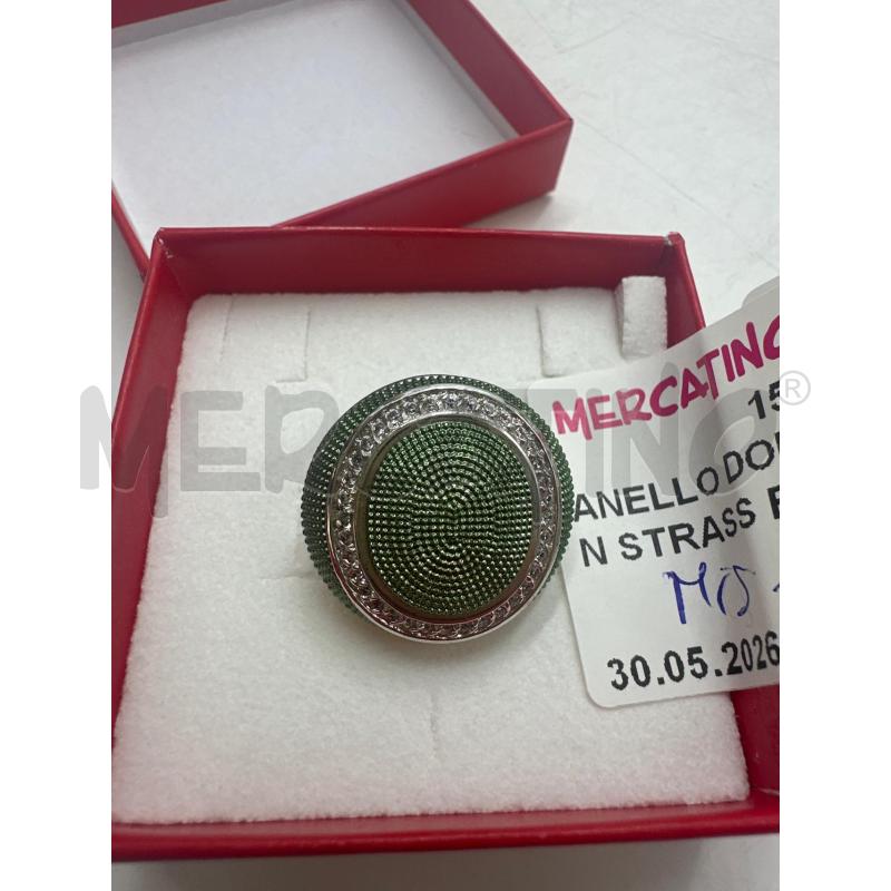 ANELLO DONNA VERDE CON STRASS BYBLOS | Mercatino dell'Usato Marsala 2
