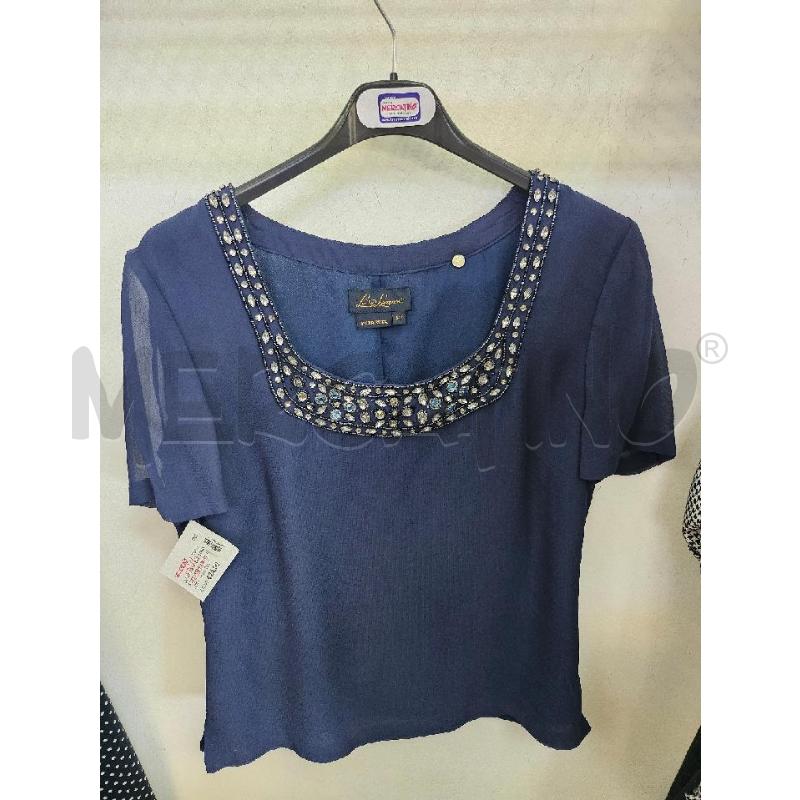 BLUSA DONNA BLU STRASS LUISA SPAGNOLI | Mercatino dell'Usato Marsala 1