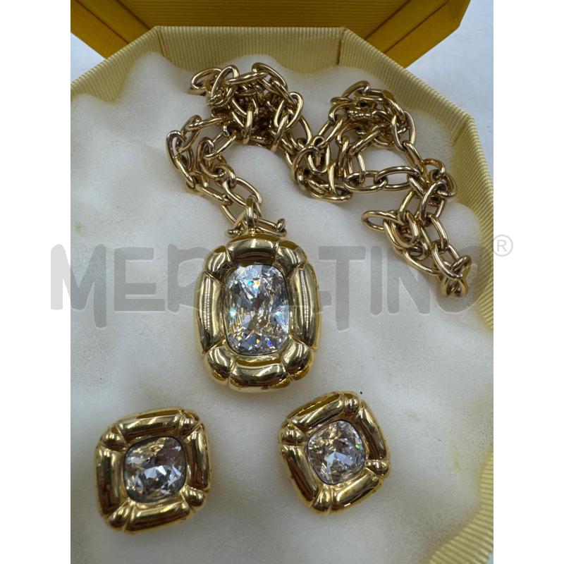 COLLANA DORATA CON ORECCHINI E PIETRA | Mercatino dell'Usato Marsala 2