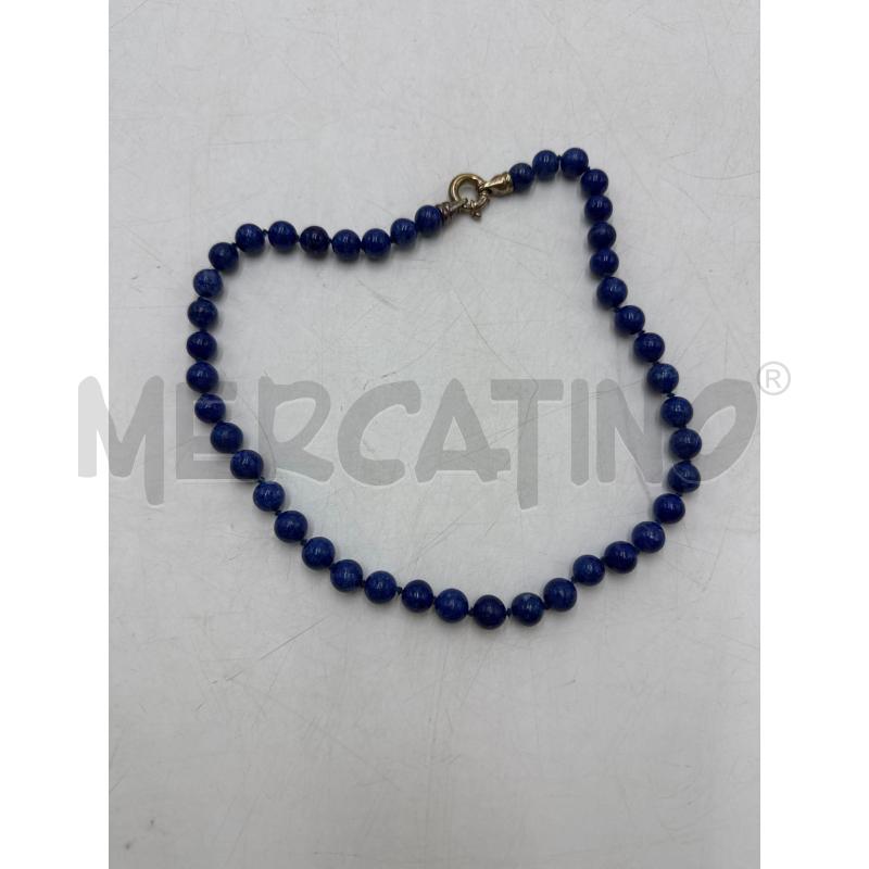 COLLANA PERLE BLU CON GANCIO | Mercatino dell'Usato Marsala 1