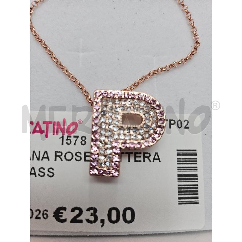 COLLANA ROSE' LETTERA P STRASS | Mercatino dell'Usato Marsala 2