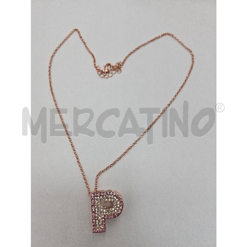 COLLANA ROSE' LETTERA P STRASS | Mercatino dell'Usato Marsala 3