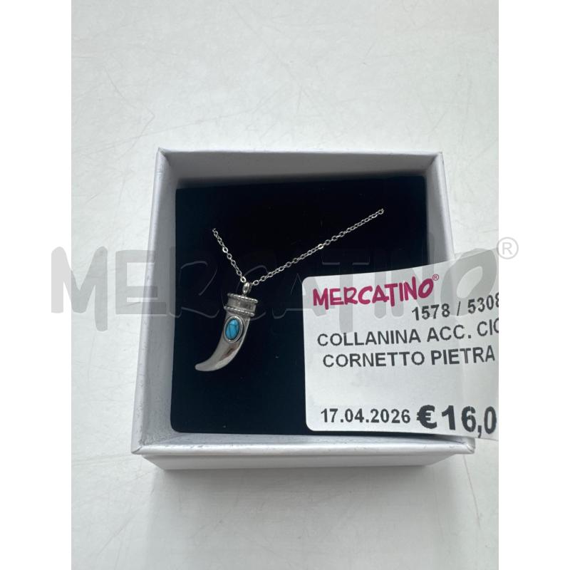 COLLANINA ACC. CIOND. CORNETTO PIETRA TURCHESE | Mercatino dell'Usato Marsala 1