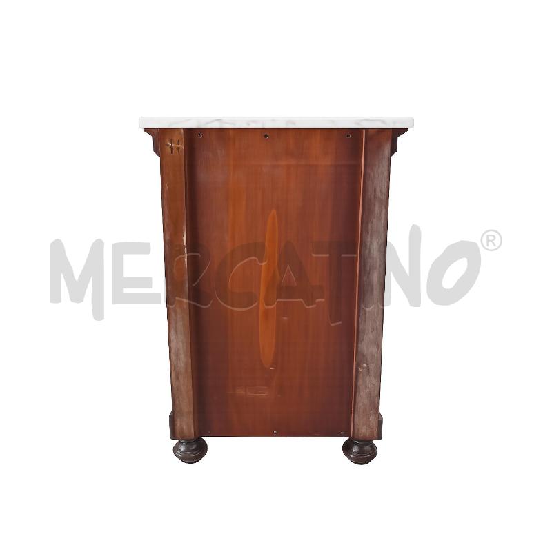 COMODINO IN LEGNO CON CASSETTIE MARMO BIANCO  | Mercatino dell'Usato Marsala 5