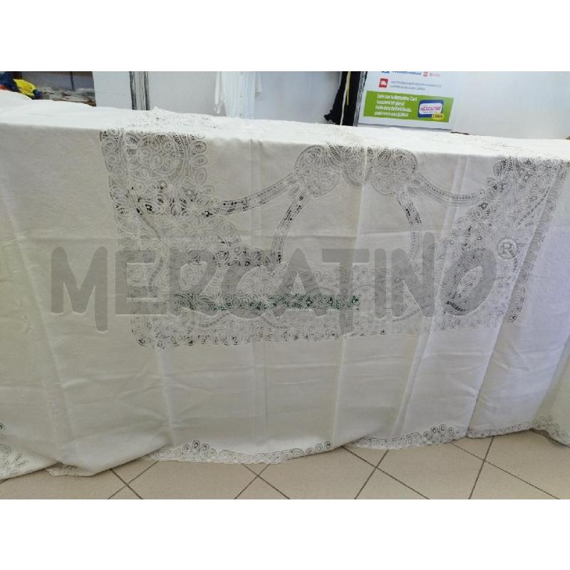 COPRI LETTO MATRIMONIALE LINO RICAMATO | Mercatino dell'Usato Marsala 1
