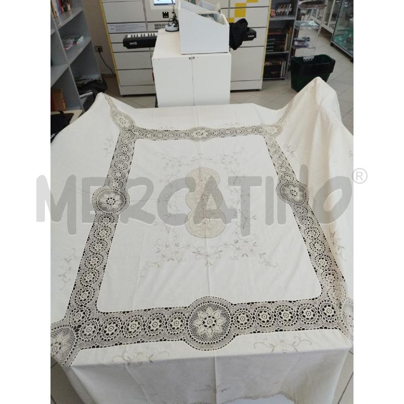 COPRI LETTO PANNA RICAMO UNCINETTO  | Mercatino dell'Usato Marsala 1