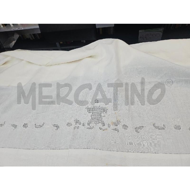 LENZUOLO MATRIM. LINO RICAMO A RETE | Mercatino dell'Usato Marsala 4
