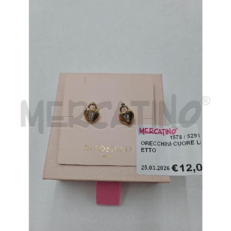 ORECCHINI CUORE LUCCHETTO | Mercatino dell'Usato Marsala 1