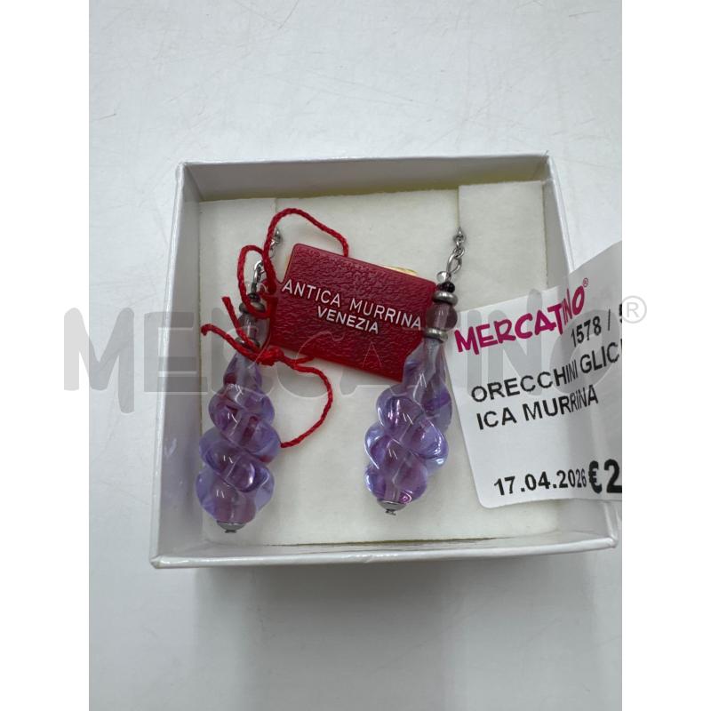 ORECCHINI GLICINE ANTICA MURRINA | Mercatino dell'Usato Marsala 1