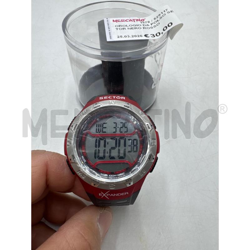 OROLOGIO DA POLSO SECTOR NERO ROSSO | Mercatino dell'Usato Marsala 2
