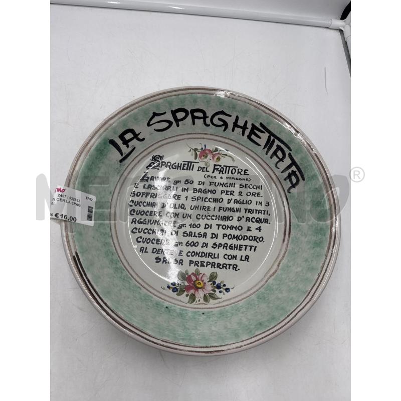 PIATTO IN CER LA SPAGHETTATA | Mercatino dell'Usato Marsala 1