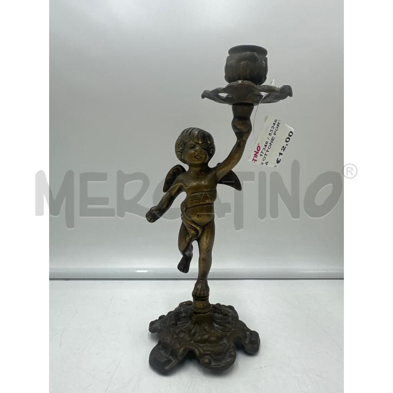 PUTTO IN OTTONE PORTA CANDELA  | Mercatino dell'Usato Marsala 1