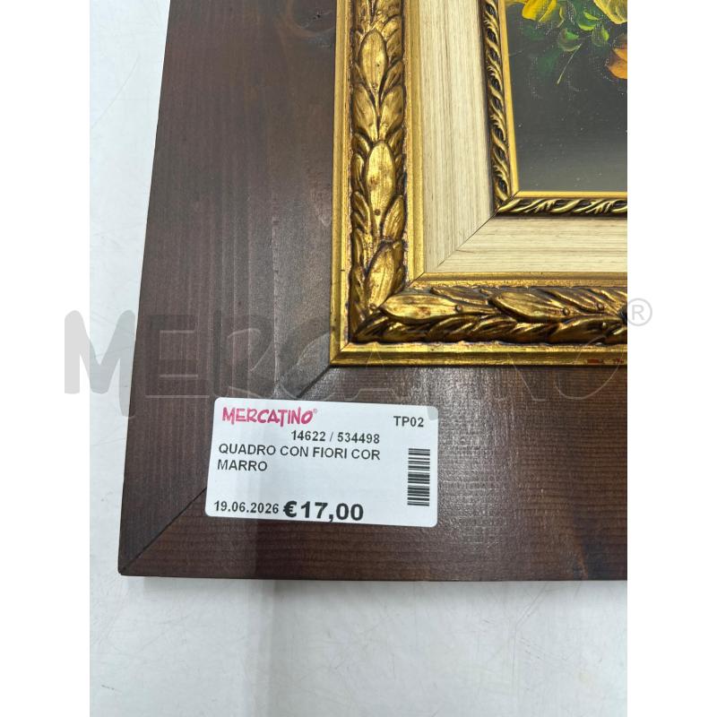 QUADRO CON FIORI COR MARRO  | Mercatino dell'Usato Marsala 2