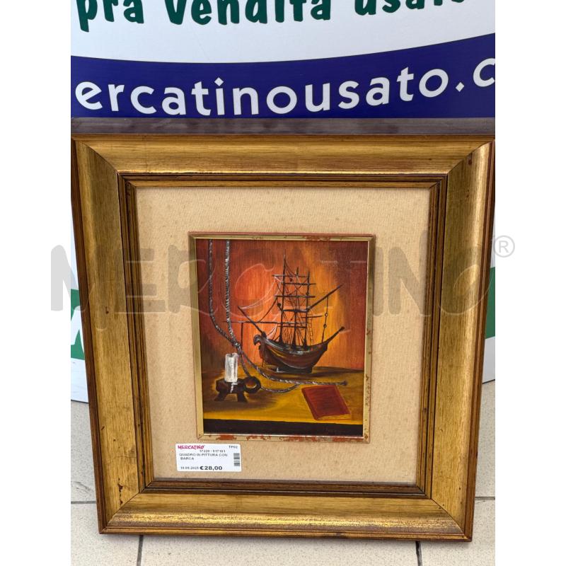 QUADRO IN PITTURA CON BARCA | Mercatino dell'Usato Marsala 1