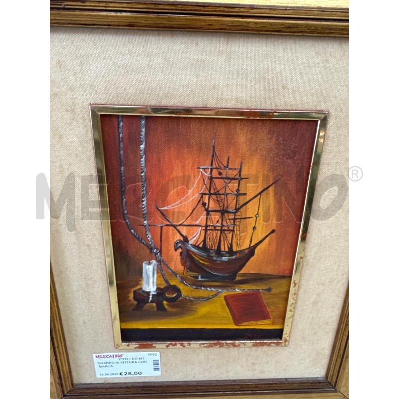 QUADRO IN PITTURA CON BARCA | Mercatino dell'Usato Marsala 2