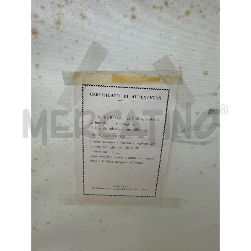 QUADRO LITOGRAFIA MARIO PESCE | Mercatino dell'Usato Marsala 5