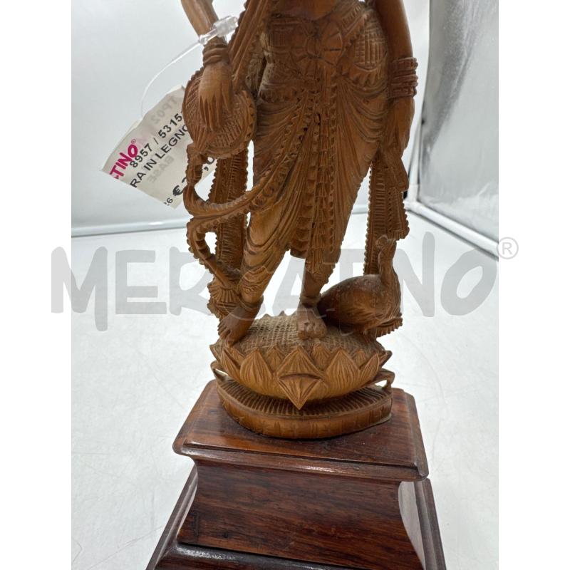 SCULTURA IN LEGNO CON BASE | Mercatino dell'Usato Marsala 3