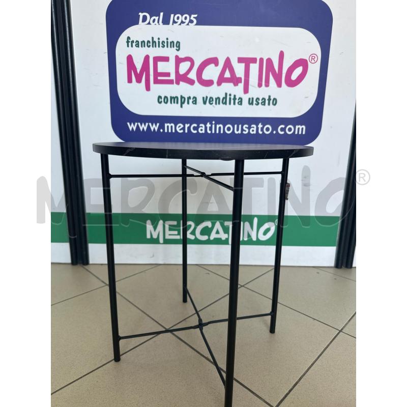 TAVOLINO PICCOLO ROTONDO NERO  | Mercatino dell'Usato Marsala 2