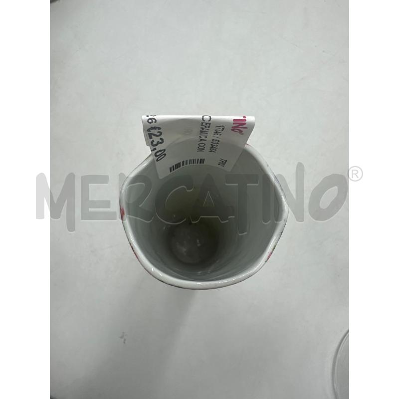VASO IN CERAMICA CON FIORI  | Mercatino dell'Usato Marsala 3