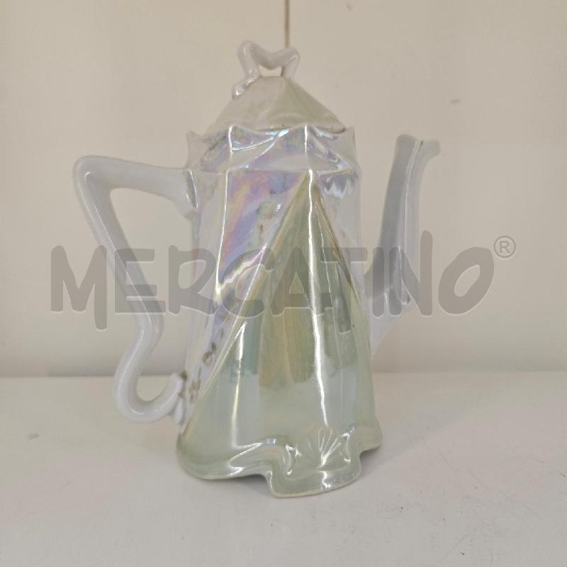 CAFFETTIERA VECCHIA CERAM VERDE E BIA | Mercatino dell'Usato Mazara del vallo 1