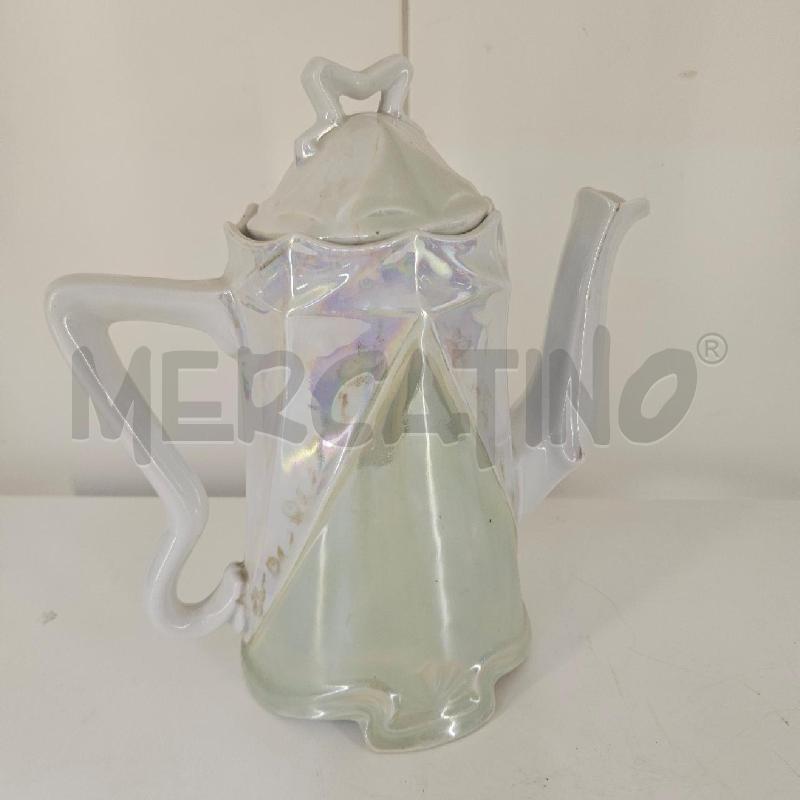 CAFFETTIERA VECCHIA CERAM VERDE E BIA | Mercatino dell'Usato Mazara del vallo 2
