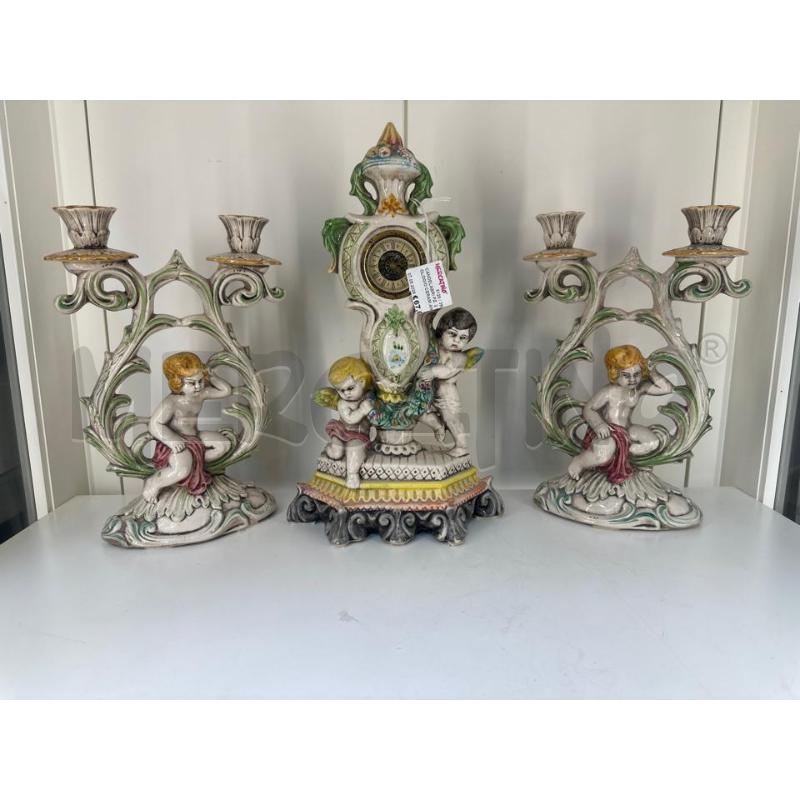 CANDELABRI PZ. 2 + OROLOGIO CERAM ANGIOL | Mercatino dell'Usato Mazara del vallo 1