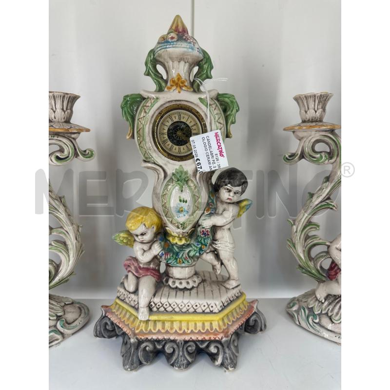 CANDELABRI PZ. 2 + OROLOGIO CERAM ANGIOL | Mercatino dell'Usato Mazara del vallo 2